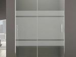 Paroi de douche coulissante, Largeur 180 à 200 cm, Hauteur 195 cm, verre sérigraphie semi opaque, sécurité et traité anti-calcaire STOCK DISPONIBLE livraison offerte et rapide.